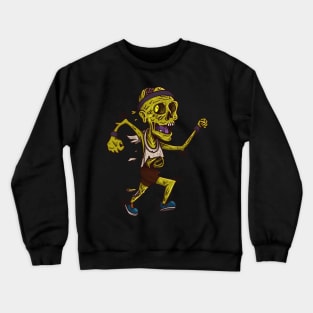 Funny Skellet who runs and love it Costumes for a Runner Crewneck Sweatshirt